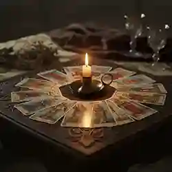 Горящие свечи и карты Таро